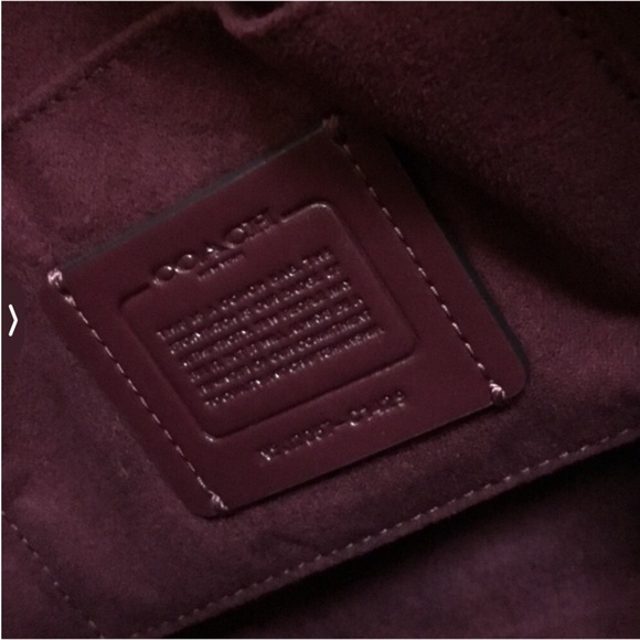 Coach Ellen Half Moon Red & White Striped Genuine Leather Crossbody Bag - Picture 3 of 10